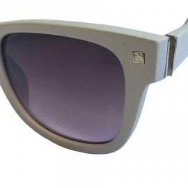 Lunettes de soleil LINDA FARROW LUXE en plastique gris mat