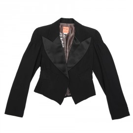 CHRISTIAN LACROIX BAZAR Tuxedo in Black fabric size 36FR