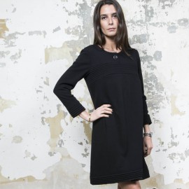 Robe CHANEL T 38 en jersey noir