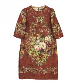 DOLCE & GABBANA T 36 dress with floral printed embossed polyester