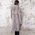 Manteau RIZAL en vison gris perle