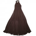 Robe longue du soir ROCHAS marron