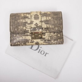 DIOR clutch in water snake skin