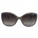 Lunettes de soleil CHANEL en plastique beige avec brillants sur les branches