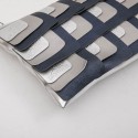 Pochette HOGAN by KARL LAGERFELD en cuir argent et bleu 