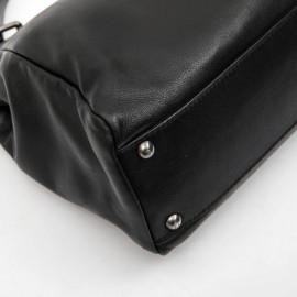 FENDI Peekaboo bag in soft black leather Médium size