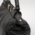 FENDI Peekaboo bag in soft black leather Médium size