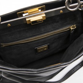 FENDI Peekaboo bag in soft black leather Médium size