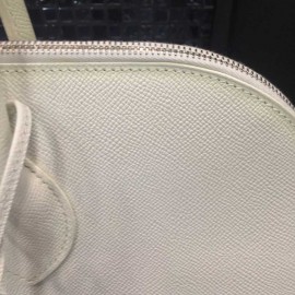 Big bag white epsom leather HERMES bolide