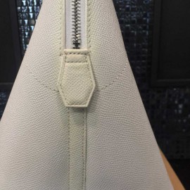 Big bag white epsom leather HERMES bolide