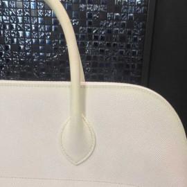 Grand sac Bolide HERMES en cuir epsom blanc 