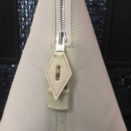 Big bag white epsom leather HERMES bolide