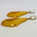 Boucles d'oreille clous ISADORA vintage en galalithe jaune