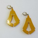 Boucles d'oreille clous ISADORA vintage en galalithe jaune