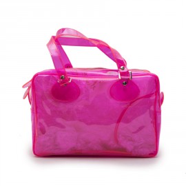 Sac COURREGES en plastique rose transparent