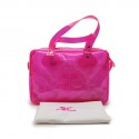 Sac COURREGES en plastique rose transparent