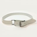 Ceinture HERMES boucle étriviere T78 en cuir clémence blanc