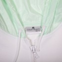 Robe sweat COURREGES blanche et capuche verte