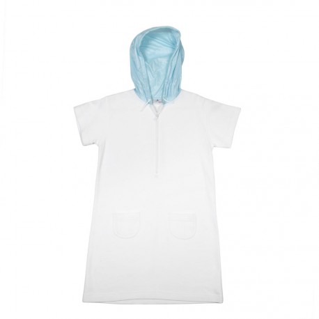 Robe COURREGES T   capuche BLEUE