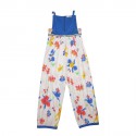 Combinaison LEONARD T38 sans manche bleue et fleurs