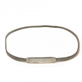 Ceinture GUCCI en acier argent 86 cm