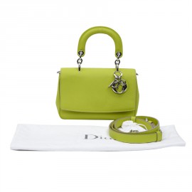 Sac BE DIOR cuir taurillon vert acide 