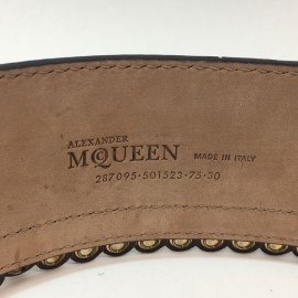 Ceinture T 75  ALEXANDER Mc QUEEN cuir marron "cartouchière"