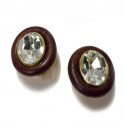 Boucles d'oreilles clips YVES SAINT LAURENT strass