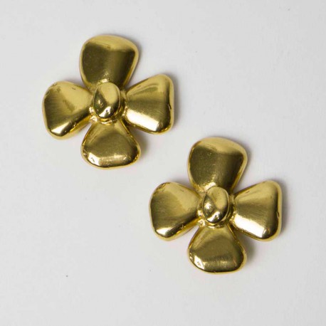 Boucles d'oreilles Clips YVES SAINT LAURENT trefles vintage