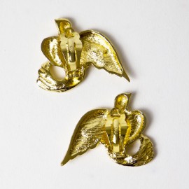  Boucles d'oreille clips  YSL  SAINT LAURENT Vintage