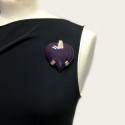 Broche coeur CHRISTIAN DIOR  Boutique émail violet