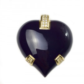 Broche coeur CHRISTIAN DIOR  Boutique émail violet