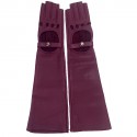 CHANEL long mittens in fuchsia lamb leather size 7,5 EU