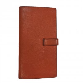 Portefeuille  Bearn HERMES cuir epsom potiron