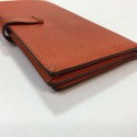 Portefeuille  Bearn HERMES cuir epsom potiron