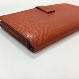 Portefeuille  Bearn HERMES cuir epsom potiron