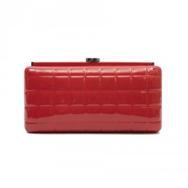 Clutch CHANEL cuir verni rouge