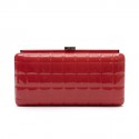 Clutch CHANEL cuir verni rouge