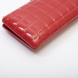 Clutch CHANEL cuir verni rouge