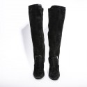 PIERRE HARDY boots in black velvet calfskin size 38.5FR