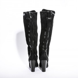 Bottes  t 38.5 PIERRE HARDI veau velours noir