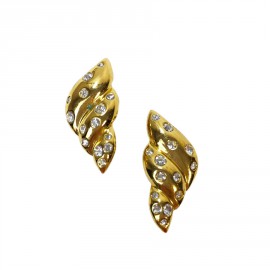 Boucles d'oreilles Clips YSL doré Vintage