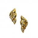 Boucles d'oreilles Clips YSL doré Vintage