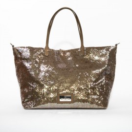 VALENTINO tote bag in brown sequins 