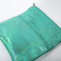 Pochette  python vert et bleu 