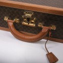 Valise CELINE en toile monogram marron