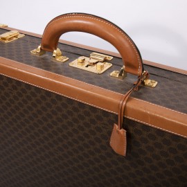 Valise CELINE en toile monogram marron