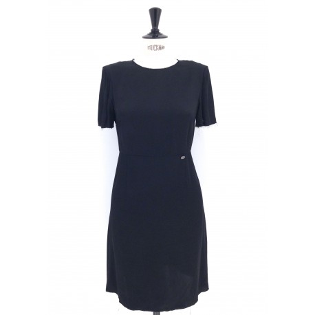 Robe CHANEL soie noire T 