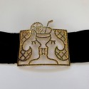 CHANEL Black Velvet Belt