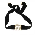 Ceinture CHANEL velours noir